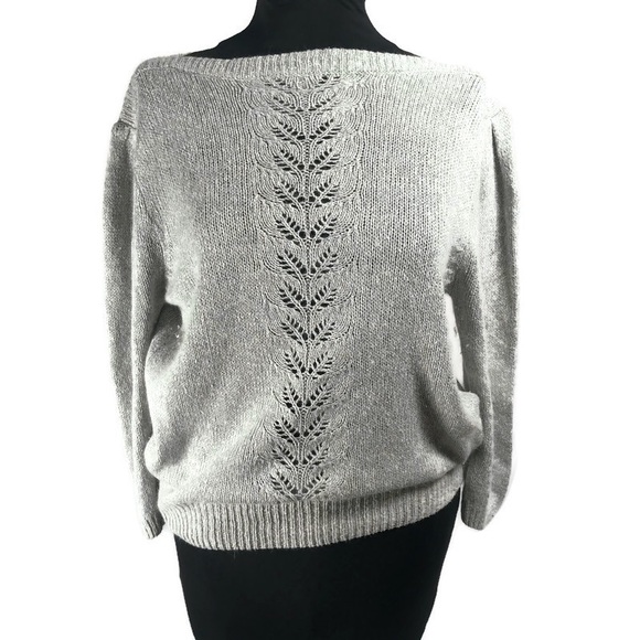 Vintage Tally-Ho Gray Silk Blend Sweater - Picture 5 of 11